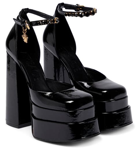 versace black medusa shoes|Versace Medusa aevitas pumps.